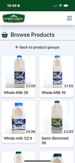 Golden Valley Milk Delivery Screenshot 1