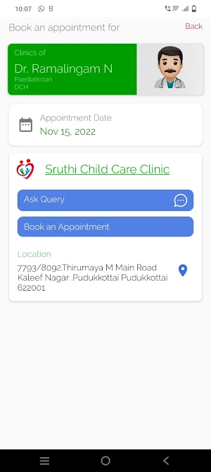 Sruthi Child Care Clinic Screenshot 1