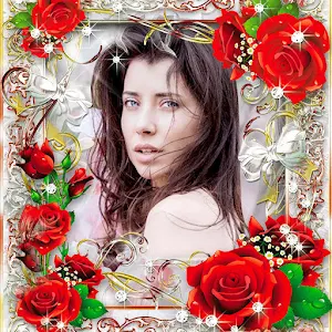 Rose flower photo frame Screenshot 0