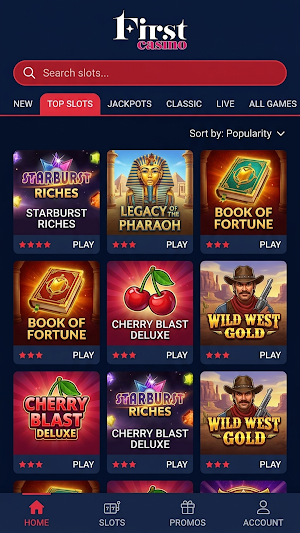 First Casino Screenshot 1