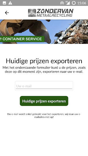 Zondervan Metaalrecycling Screenshot 1