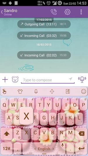 Keyboard Theme Birthday Cakes Screenshot 1