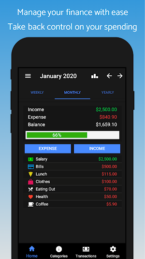 Simple Finance Tracker Screenshot 0