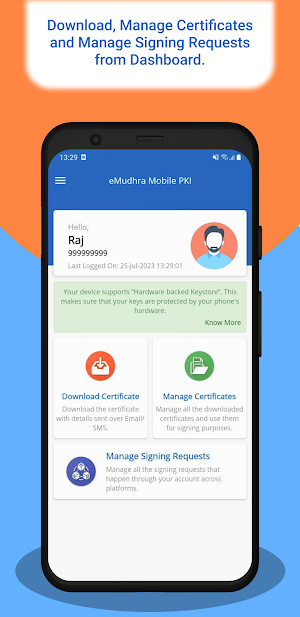 eMudhra Mobile PKI Screenshot 0