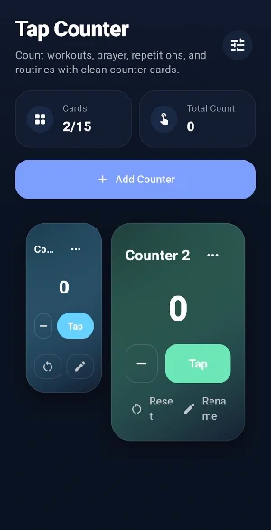 Multi Counter - Tap Count App Screenshot 2