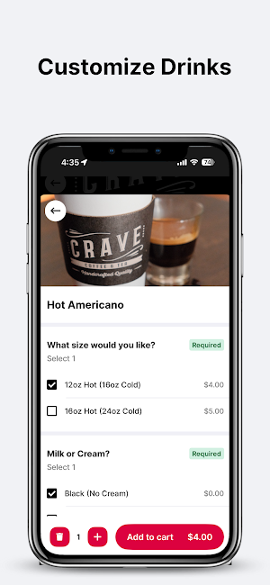 Crave Coffee & Tea Screenshot 2