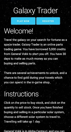 Mindnumb's Galaxy Trader Screenshot 0
