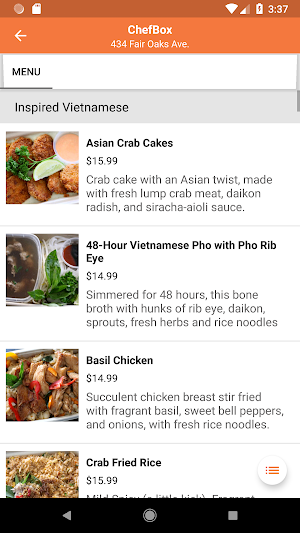 ChefBox Meals Screenshot 1