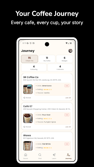 CafeConnections: Coffee Diary Screenshot 0