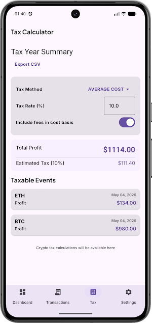 Crypto Tax Calculator Screenshot 3