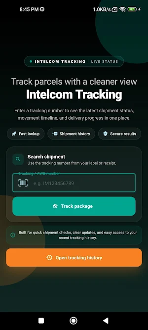 Intelcom Tracking (CA) Screenshot 1