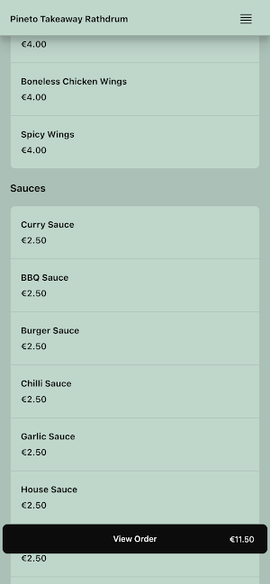 Pineto Takeaway Rathdrum Screenshot 2