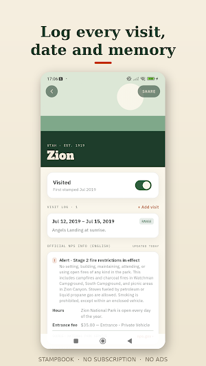 Stampbook: National Parks Screenshot 3