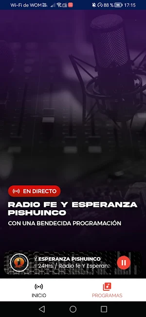 Radio fe Y Esperanza Pishuinco Screenshot 1