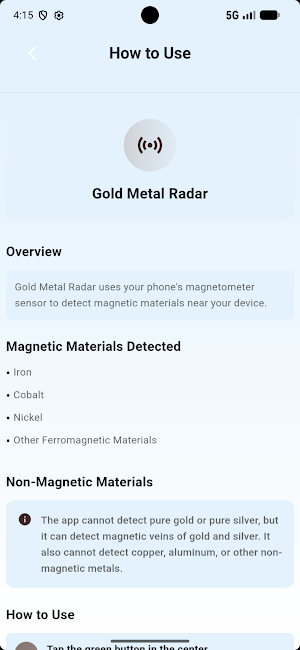 Gold Metal Radar Screenshot 3