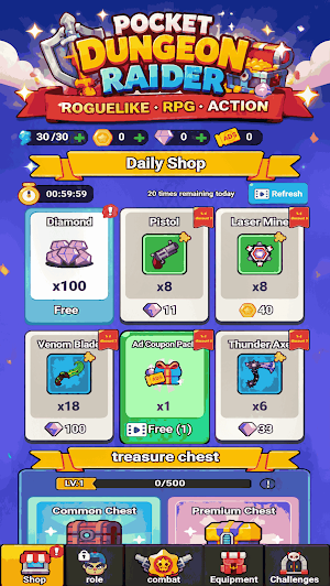 Pocket Dungeon Raider Screenshot 1