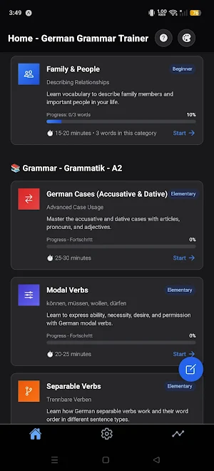 A1-A2 English Grammar Trainer Screenshot 3