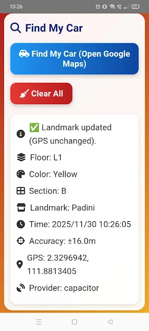 Smart Parking Helper停车记忆软件 Screenshot 2