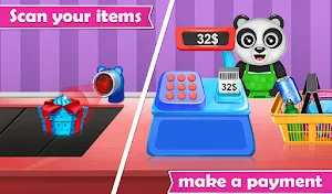 Panda Supermarket Shop - Fun Shopping Mania Screenshot 2