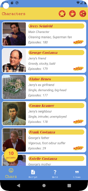 Seinfun - Seinfeld Trivia App Screenshot 0