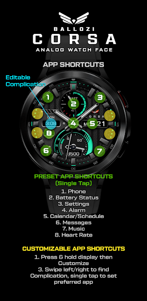 BALLOZI CORSA Watch Face Screenshot 2