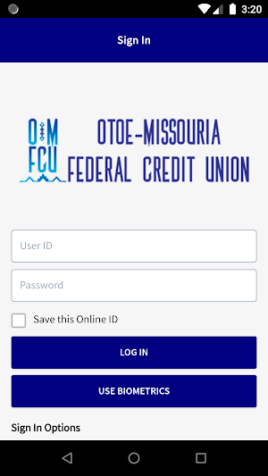 Otoe-Missouria FCU Mobile Banking Screenshot 1