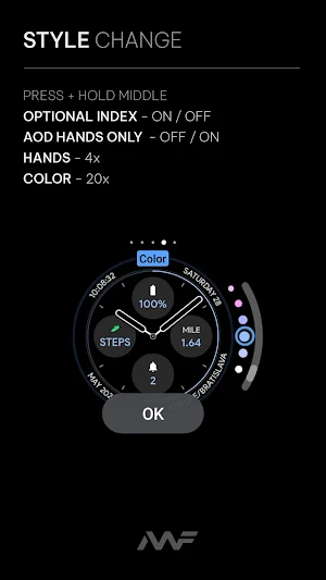Awf Casual - watch face Screenshot 2