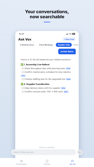 BridgeVox: Interpreter & Notes Screenshot 1