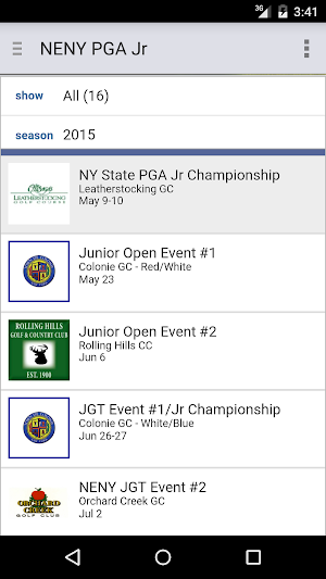 Northeastern NY PGA Jr Golf Screenshot 3