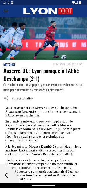 Lyon Foot Screenshot 1