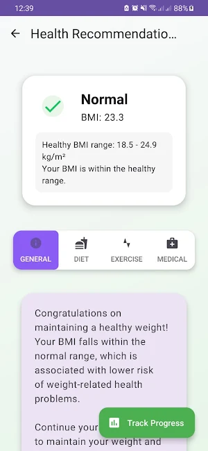 BMI Calculator Screenshot 3