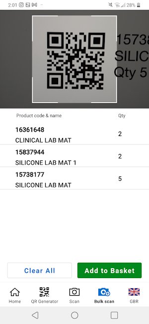 Fisher Scientific Scan2Order Screenshot 3