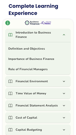 Business Finance Quick Notes Screenshot 0