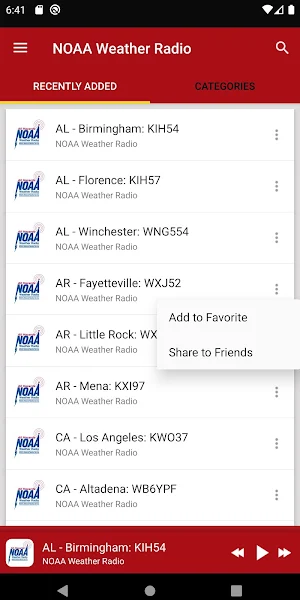 NOAA Weather Radio Screenshot 1