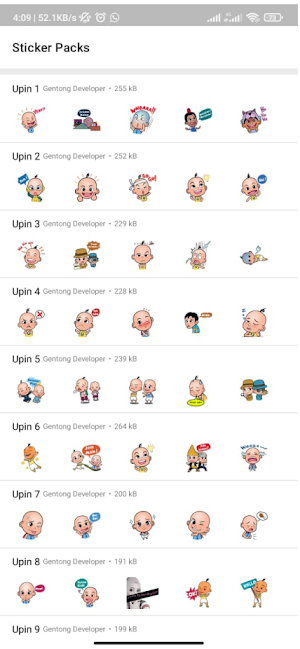Sticker WA Upin Ipin Screenshot 1