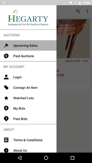 Hegarty Live Auctions Screenshot 3