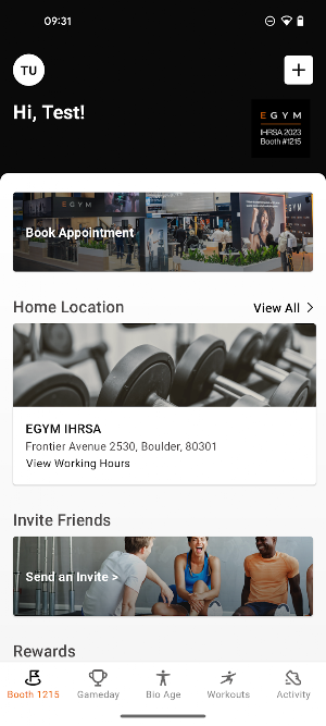 EGYM IHRSA App Screenshot 0