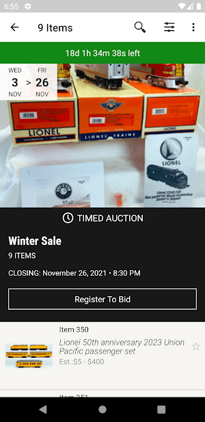 Elliott Auctions Screenshot 1