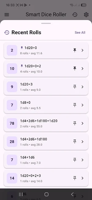 Smart Dice Roller Screenshot 1