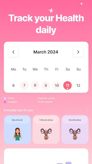 Ovia: Period Ovulation Tracker Screenshot 2