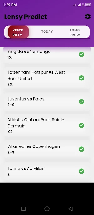 Lens Football Predictions Screenshot 2