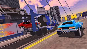 Car Transporter Truck Simulator: Heavy City Truck Screenshot 1