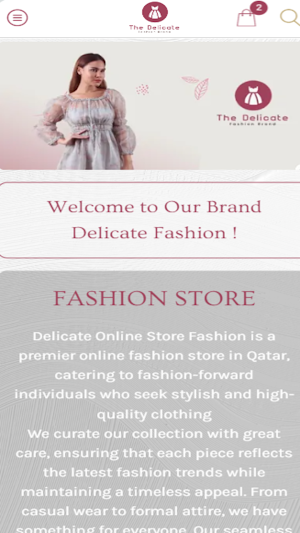 Delicate Online Store Screenshot 0