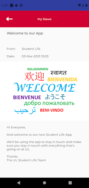 UL Student Life Screenshot 3
