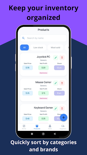 Sales Manager & Stock Tracker Screenshot 1