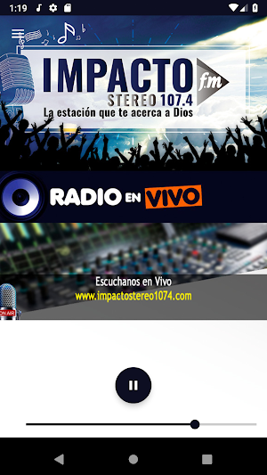 Impacto Stereo 107.4 Screenshot 1