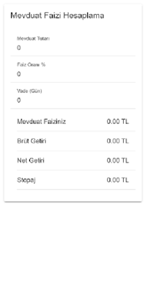 Mevduat Faizi Hesaplama Screenshot 2