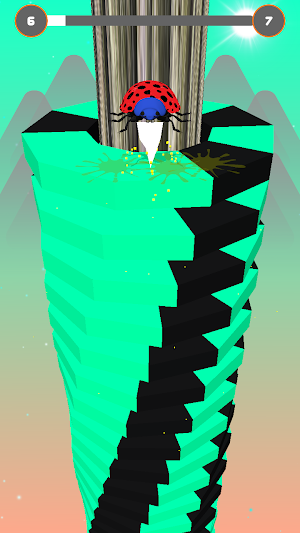 Ladybug Jump & Breaks-Ladybug Spiral Stack Breaker Screenshot 2