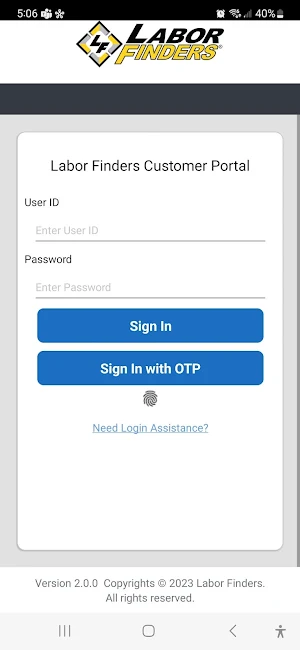 LF Customer Portal Screenshot 0