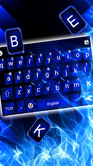 Stylish Blue Keyboard Theme Screenshot 1